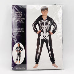 Boys' Skeleton Bodysuit with Hood - Child L (12-14)