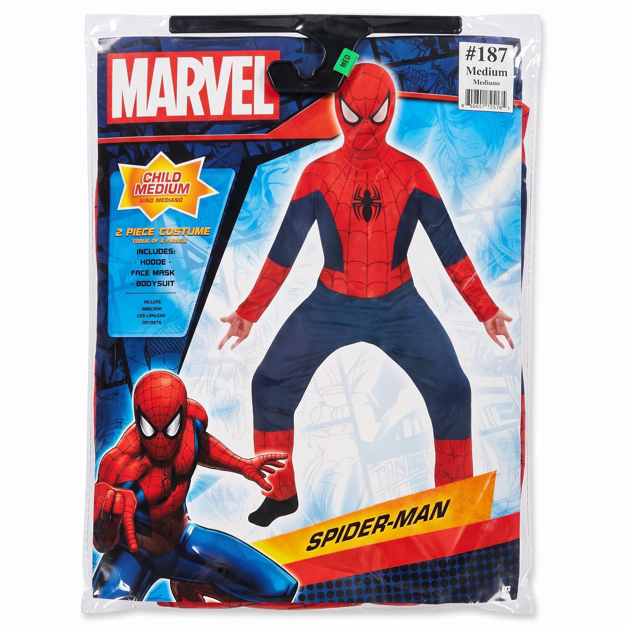 Marvel Child Classic Spider-Man Costume - Child M (8-10)