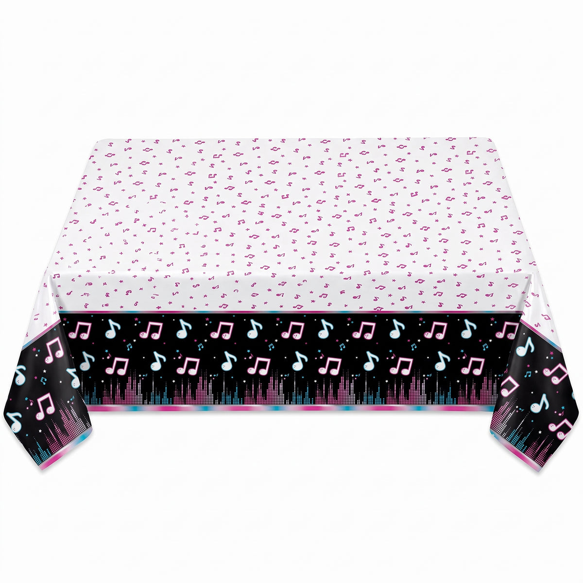 "Internet Famous" Music Theme Plastic Table Cover, 54x96 inches