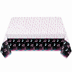 "Internet Famous" Music Theme Plastic Table Cover, 54x96 inches