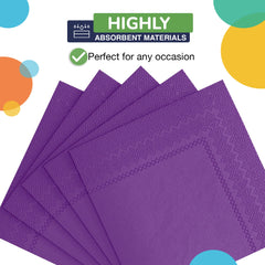 Purple Beverage Napkins | 1800 Count