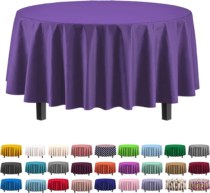 Premium Round Purple Table Cover