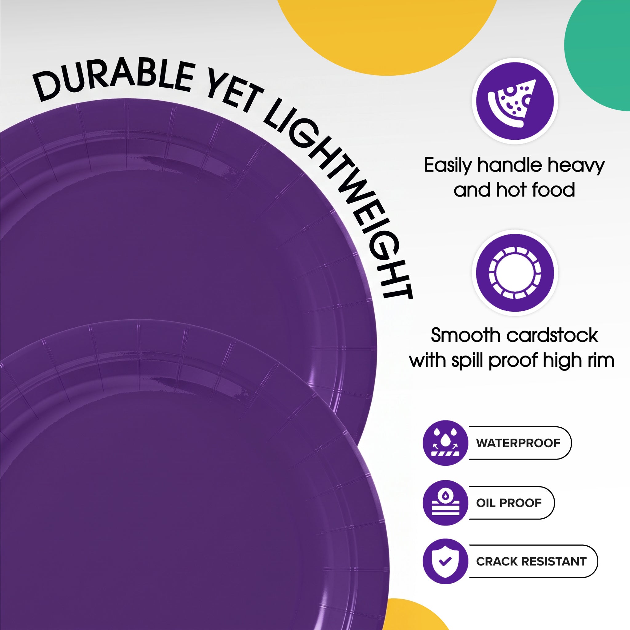 7 in. Purple Paper Plates | 50 Ct.