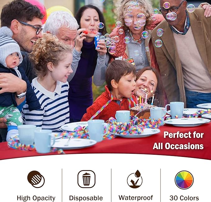 Unleashed - Red Plastic Table Cover | Case of 48