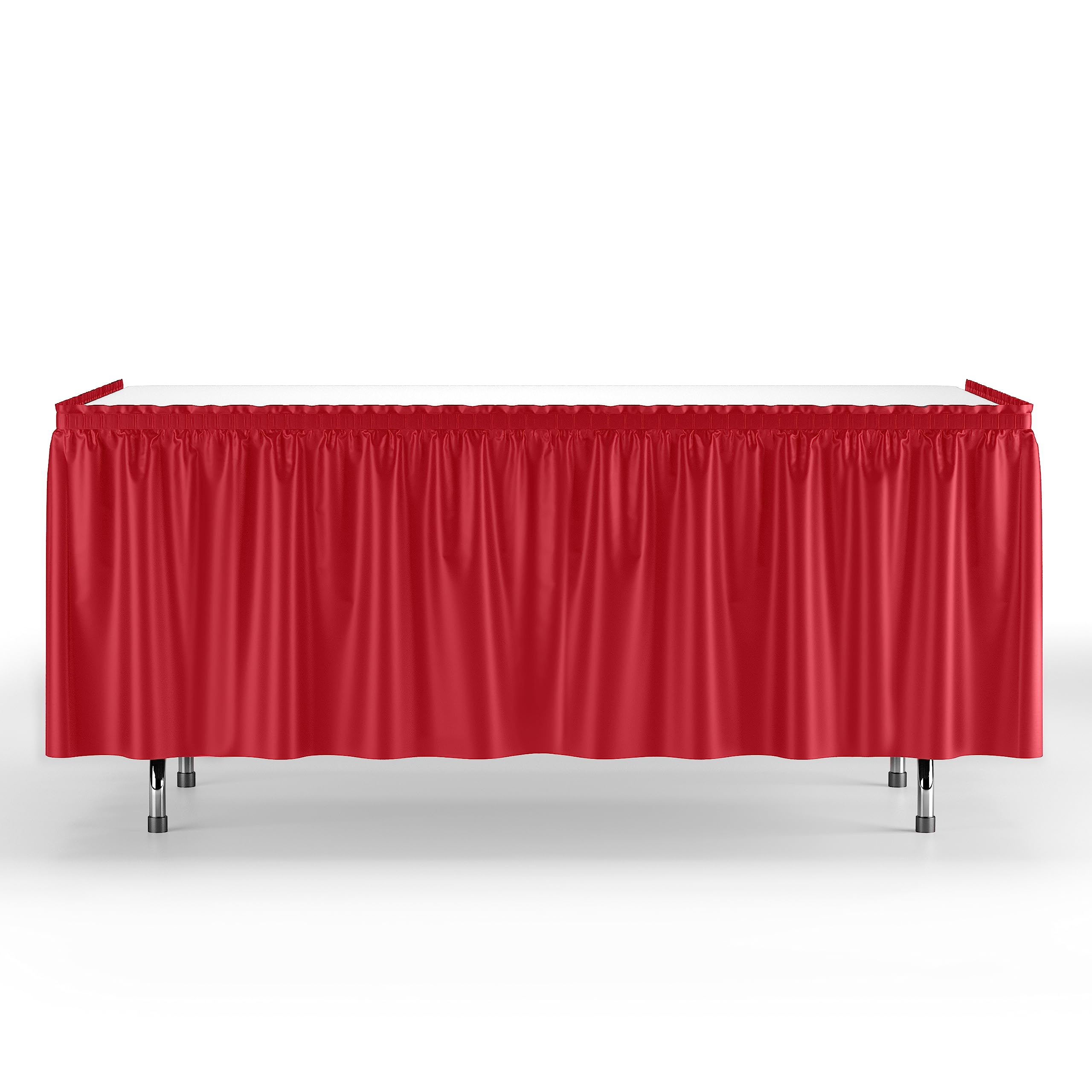 Red Plastic Table Skirt