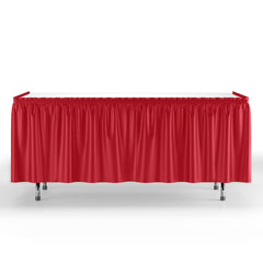 Red Plastic Table Skirt | Case of 48