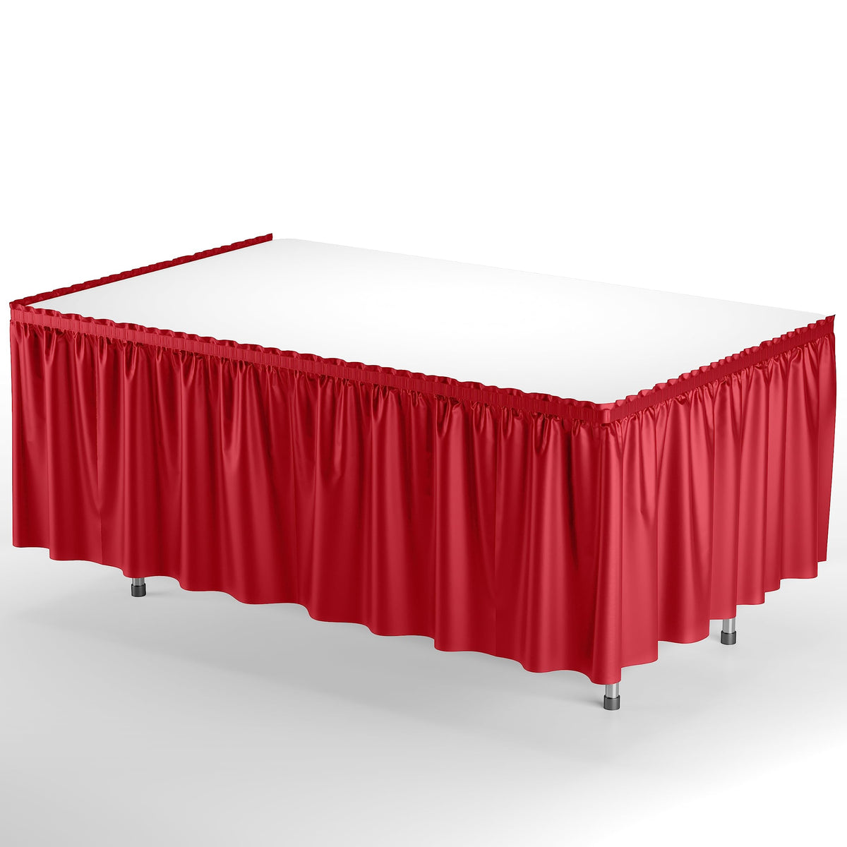 Red Plastic Table Skirt