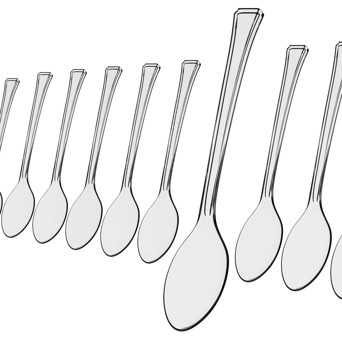 Exquisite Clear Plastic Tasting Spoons 100 Count