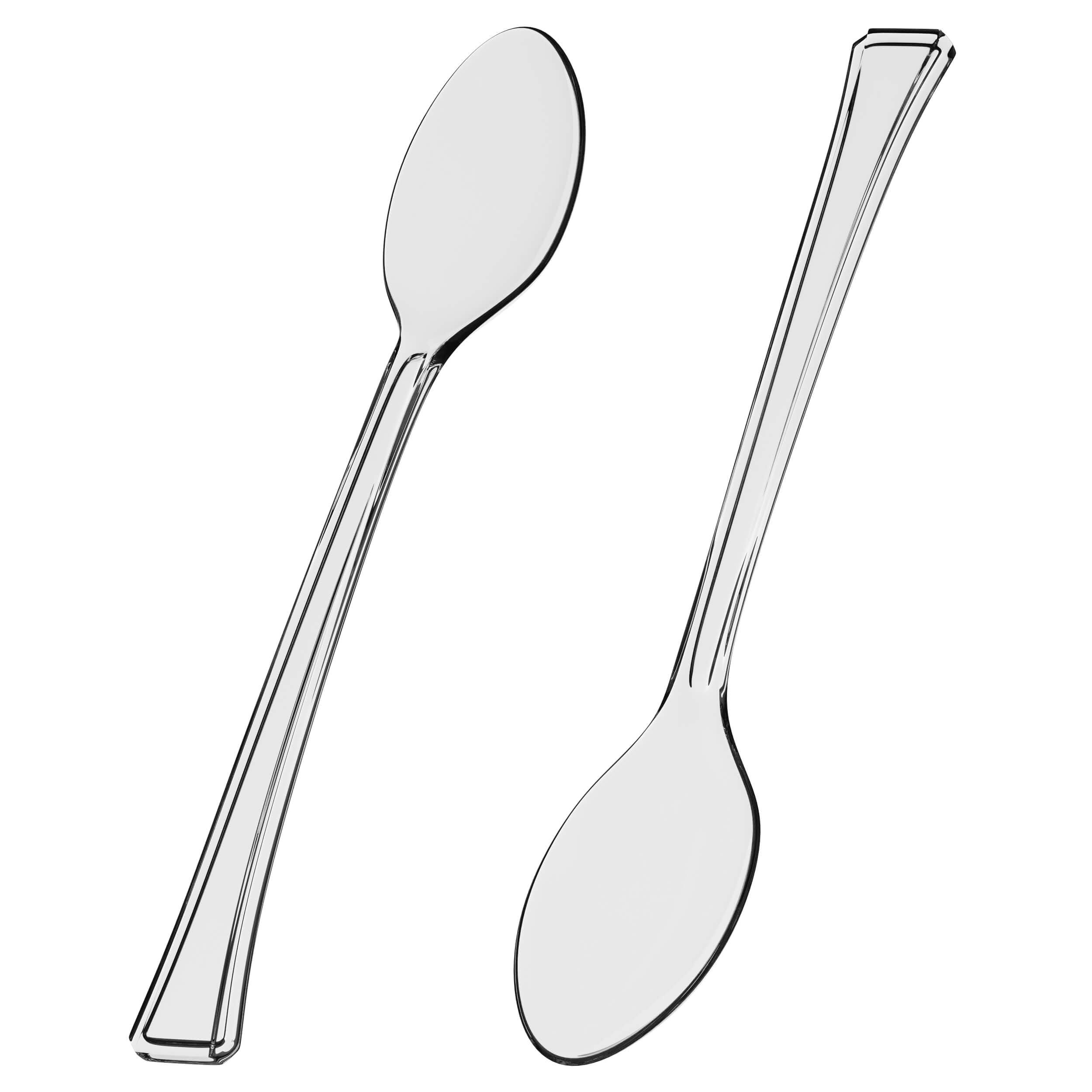 Exquisite Clear Plastic Tasting Spoons 100 Count