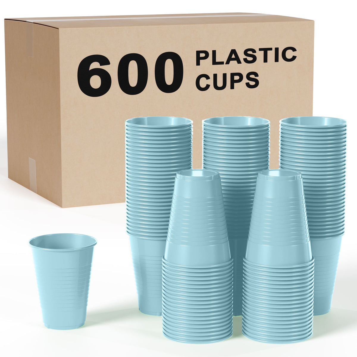 12 Oz. Light Blue Plastic Cups | Case of 600