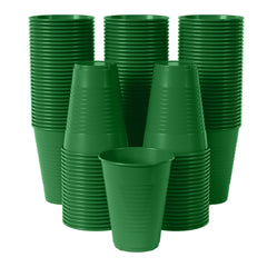 12 Oz. Emerald Green Plastic Cups | 100 Count