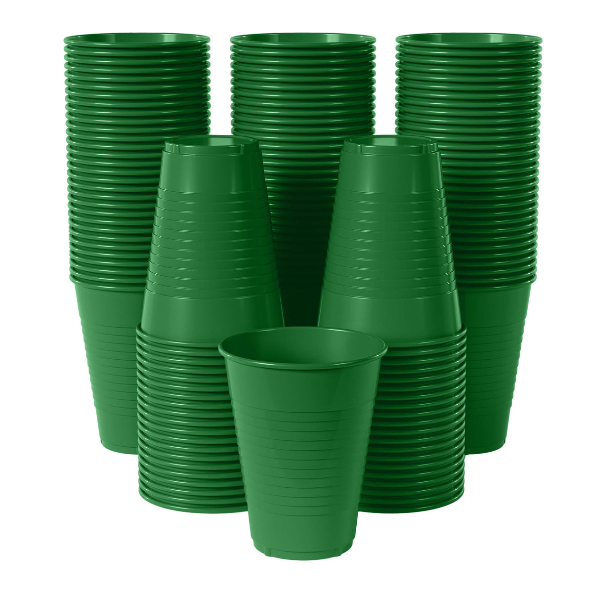 12 Oz. Emerald Green Plastic Cups | 16 Count