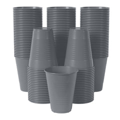 12 Oz. Silver Plastic Cups | 50 Count