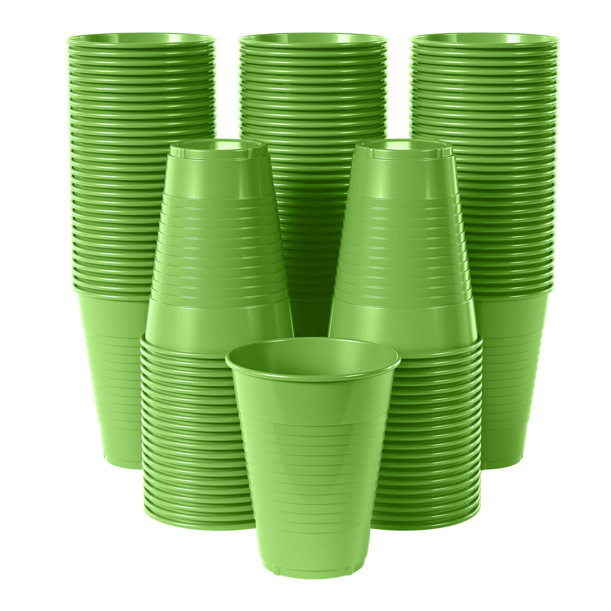 12 Oz. Lime Green Plastic Cups | 16 Count