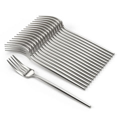 Trendables Gloss Silver Plastic Forks | 120 Count