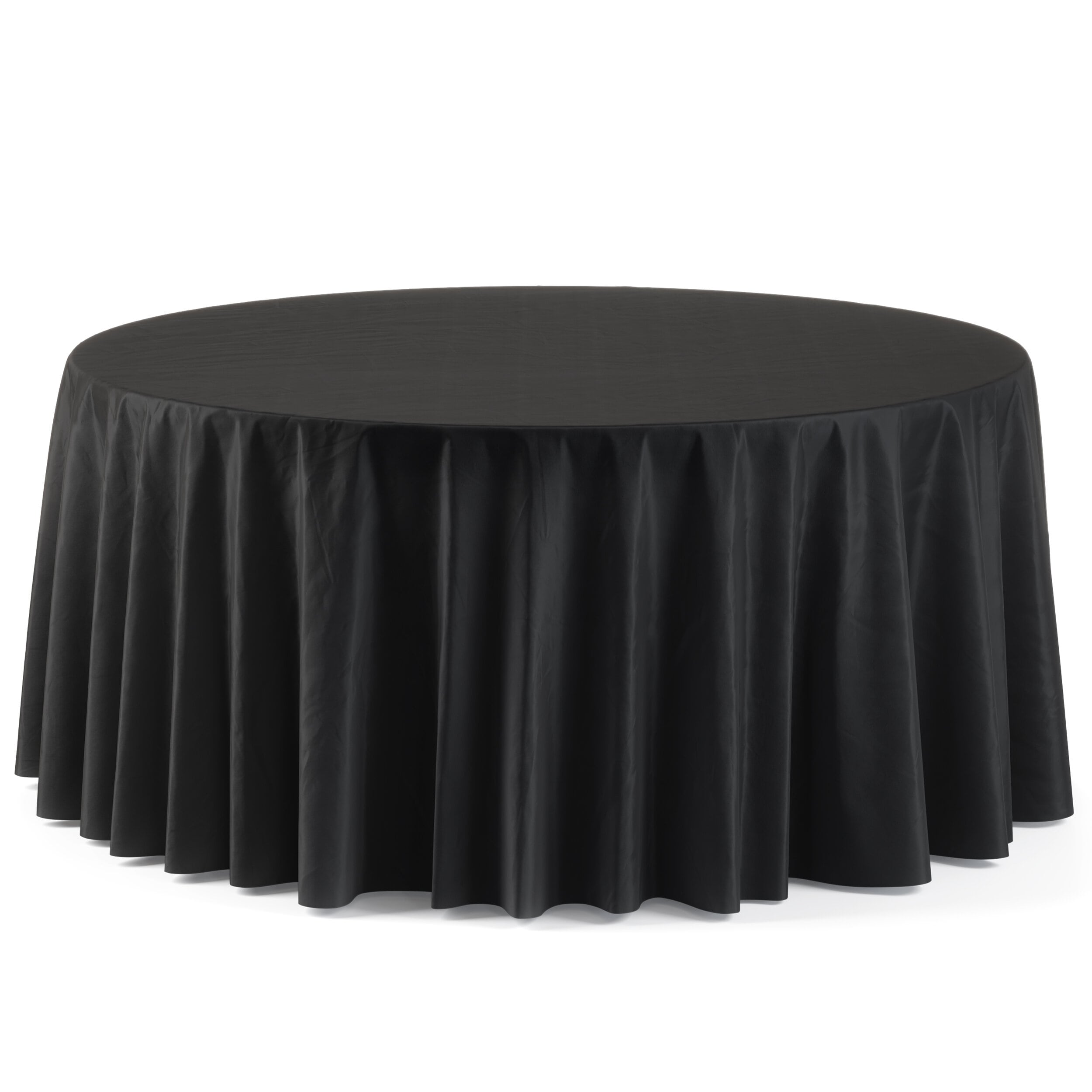 120 In. Premium Round Black Table Cover