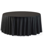 120 In. Premium Round Black Plastic Table Cover