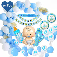 Baby Shower Boy Kit 64Pcs Balloon