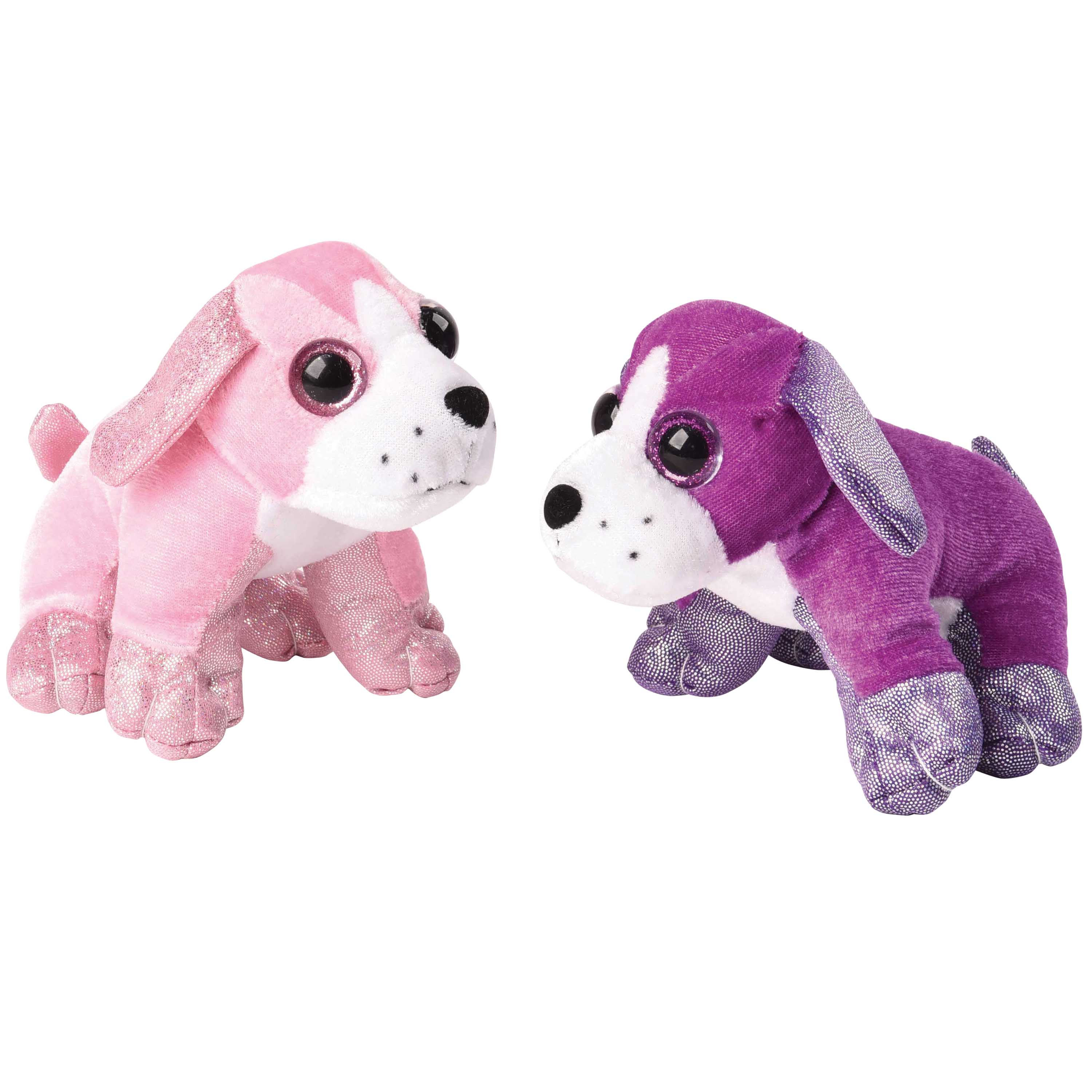 Glitter Sitting Dogs Plush