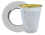 Silver Kiddush Cup And Saucer | Set of 50