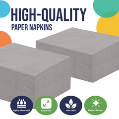 Silver Luncheon Napkins | 50 Count