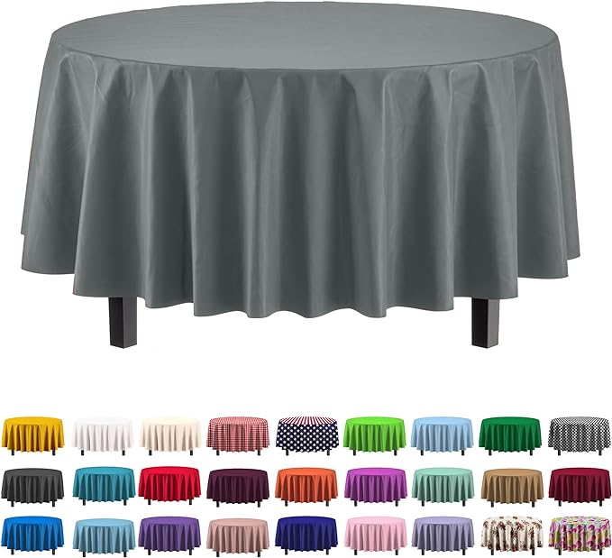 Premium Round Silver Table Cover