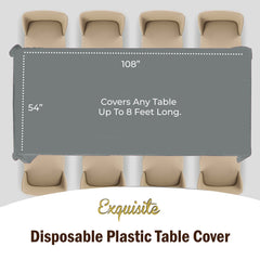 Silver plastic Table Cover