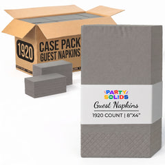 Silver Guest Towel Napkins | 1920 Count Case