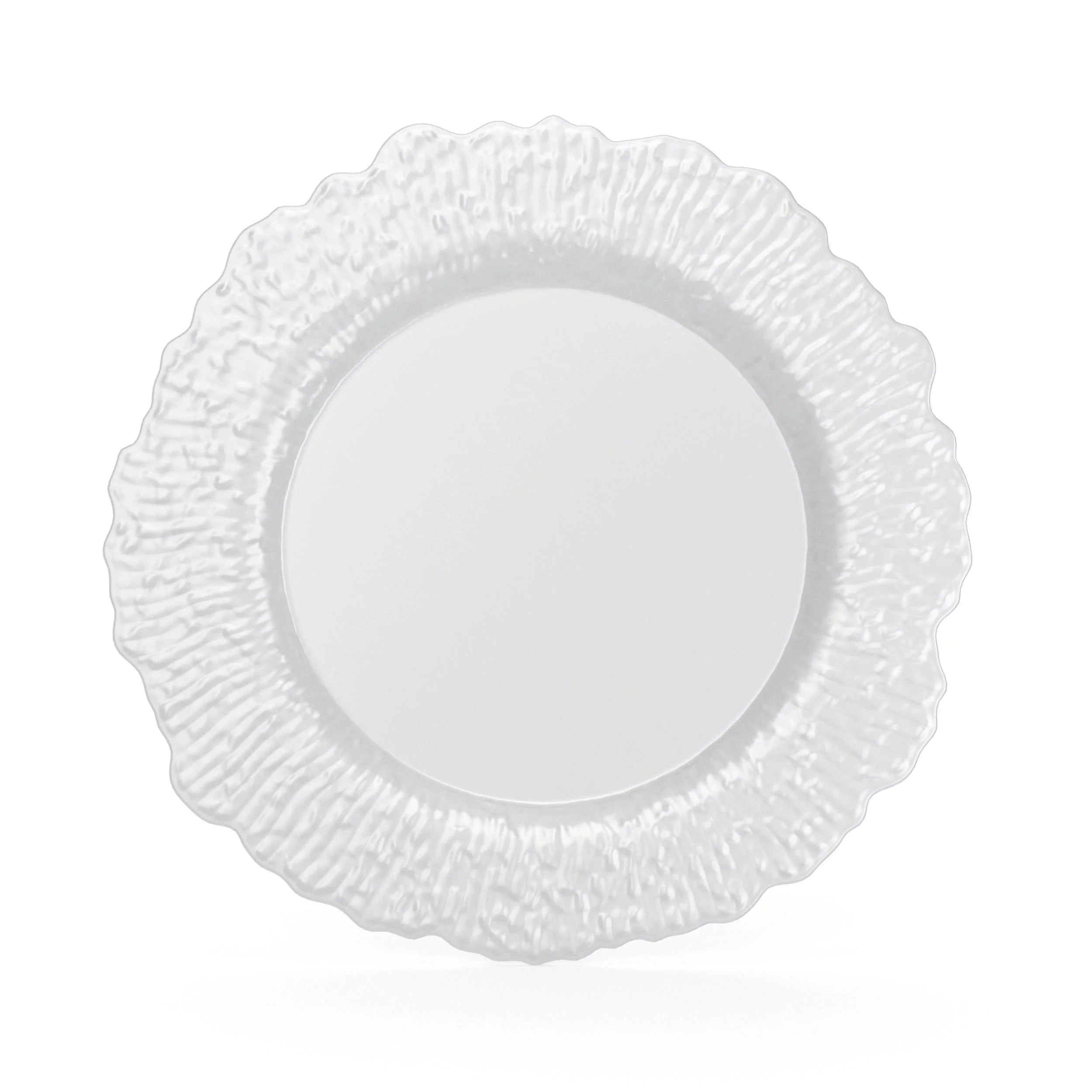 7 Inch and 10 Inch Leaf Plate Combo 15|15 - Pearl White