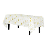 Gold Star Print Plastic Table Cover