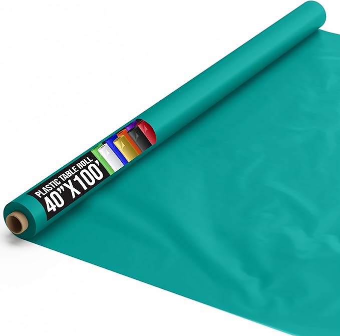 Unleashed - 40 In. x 100 Ft. Teal Table Roll