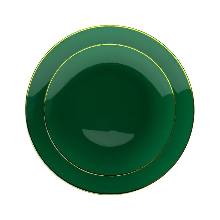 Disposable Green Classic Dinnerware Set