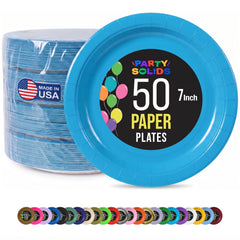 7 in. Turquoise Paper Plates | 50 Ct.