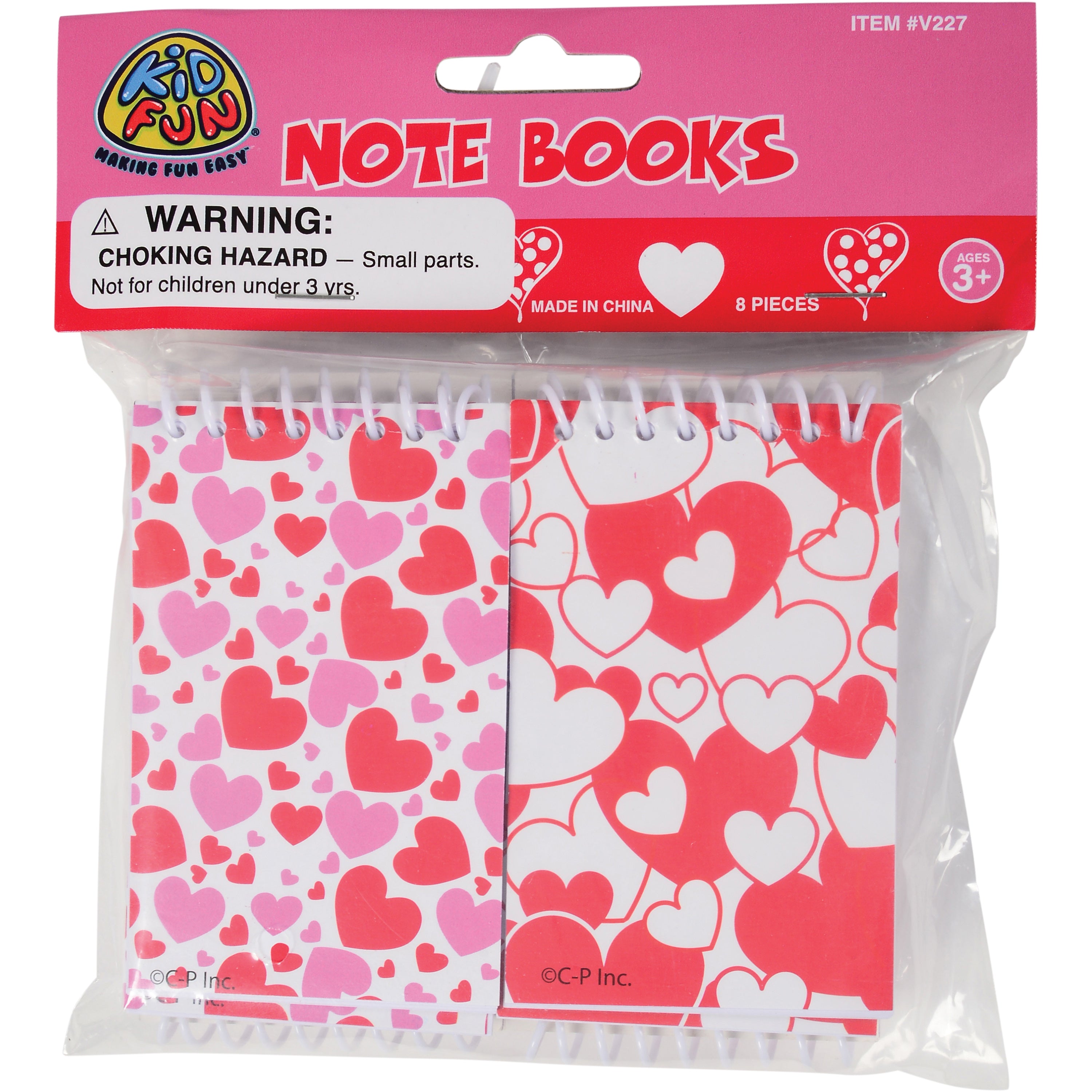 Valentine Notebooks/8 Per Pkg