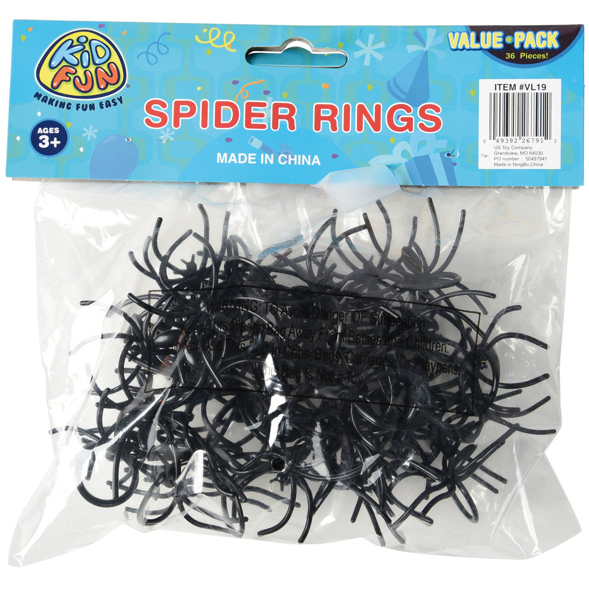 Spider Rings/36 Per Pkg