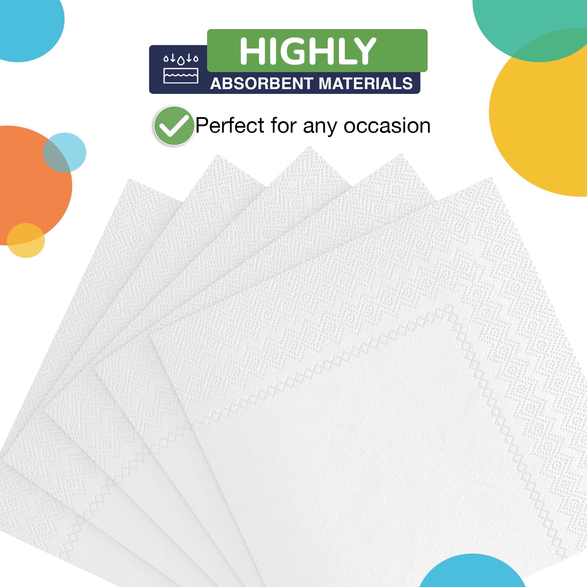 White Beverage Napkins | 1800 Count