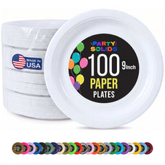 9 in. White Paper Plates | 100 Count