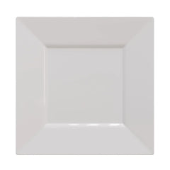 8 In. White Square Plastic Plates | 120 Count