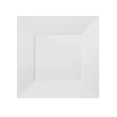 6.5 In. White Square Plastic Plates | 120 Count