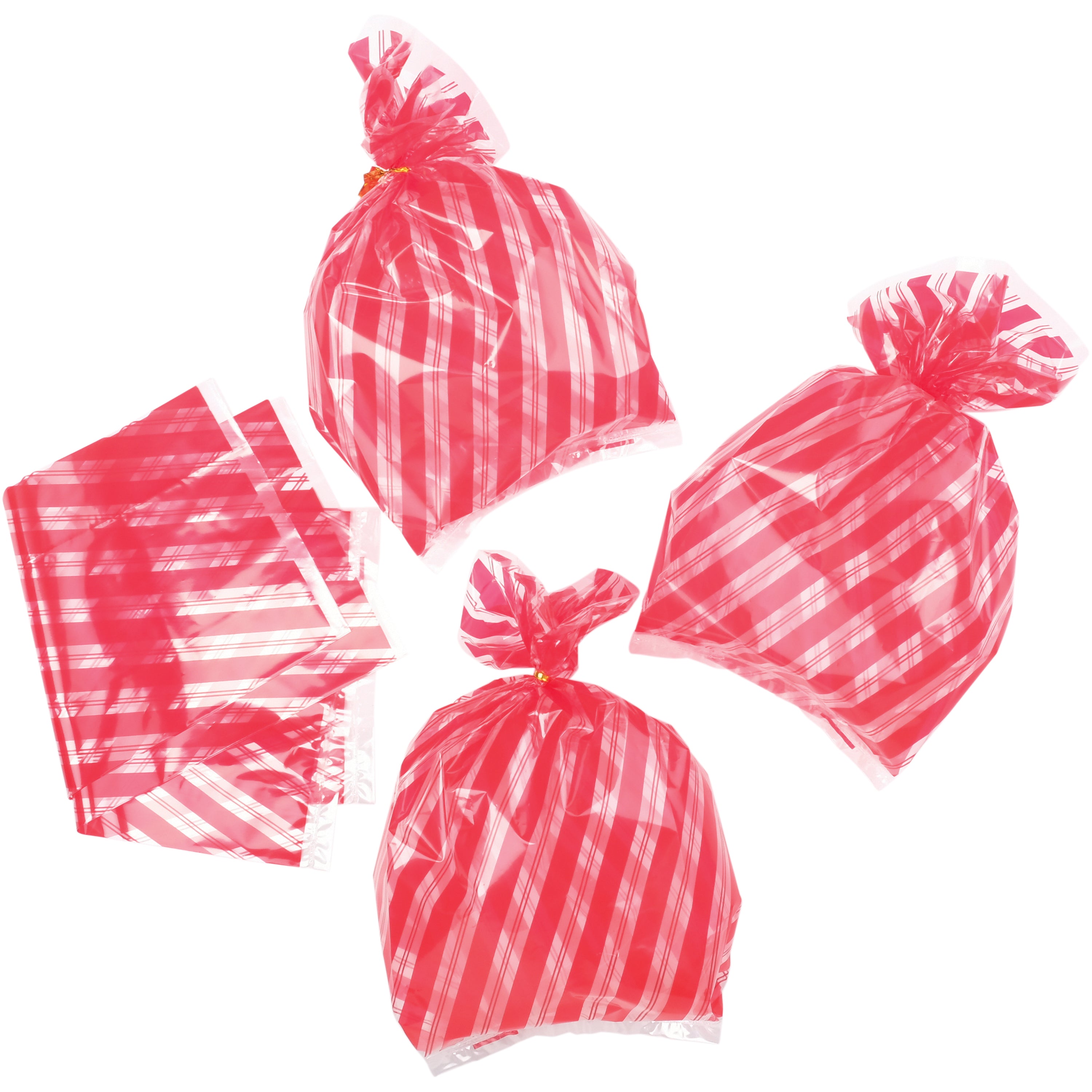 Candy Cane Stripe Cello Bags