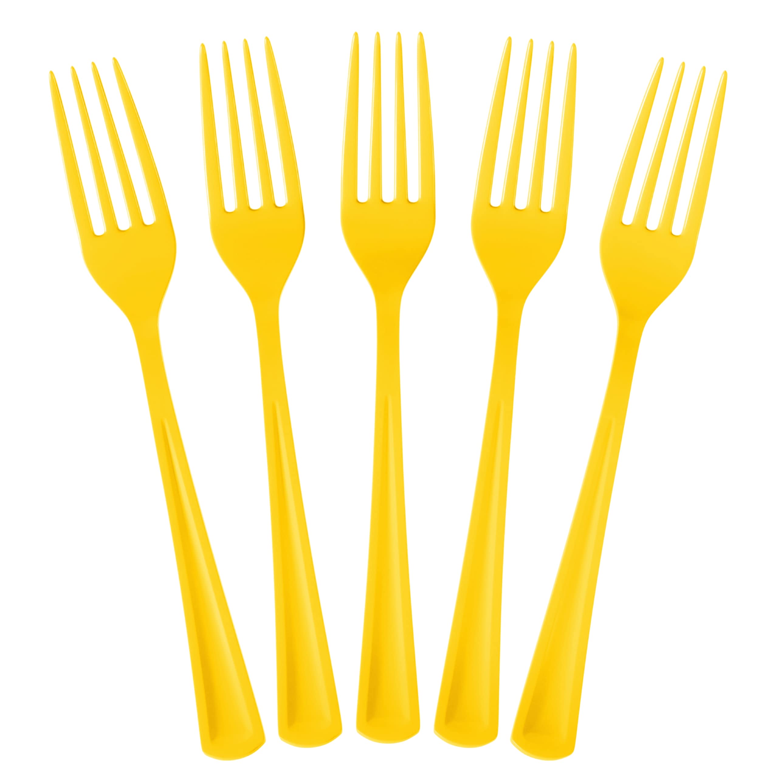 Yellow Plastic Forks | 25 Count