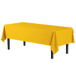 Yellow Plastic Table Cover - 54 In. x 108 In.