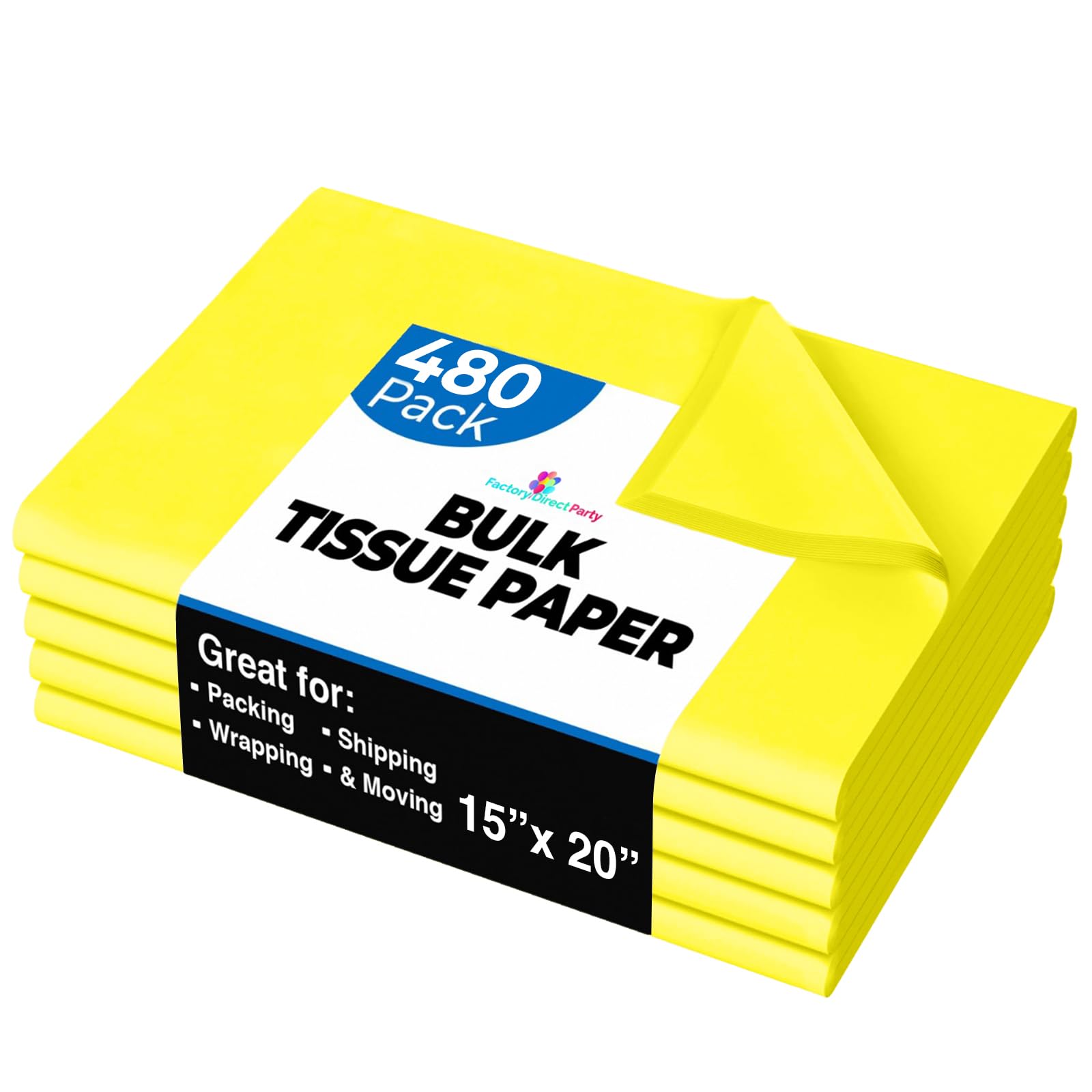 YELLOW TISSUE REAM 15"X 20"- 480 SHEETS