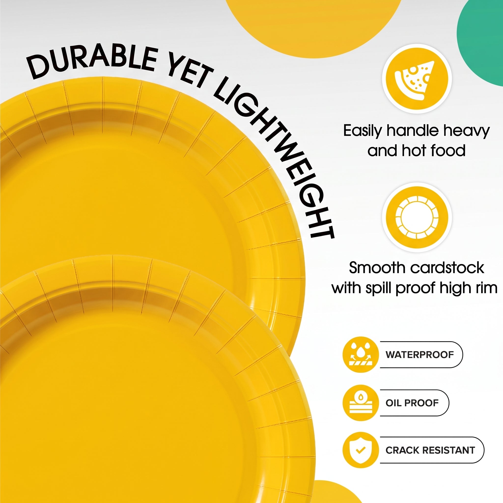 7 in. Yellow Paper Plates | Case of 1000