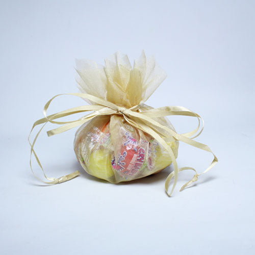 Gold Flower Edge Mini Organza Pouch (12)