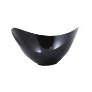 2 Oz. Black Fluted Oval Dessert Bowls | 12 Count