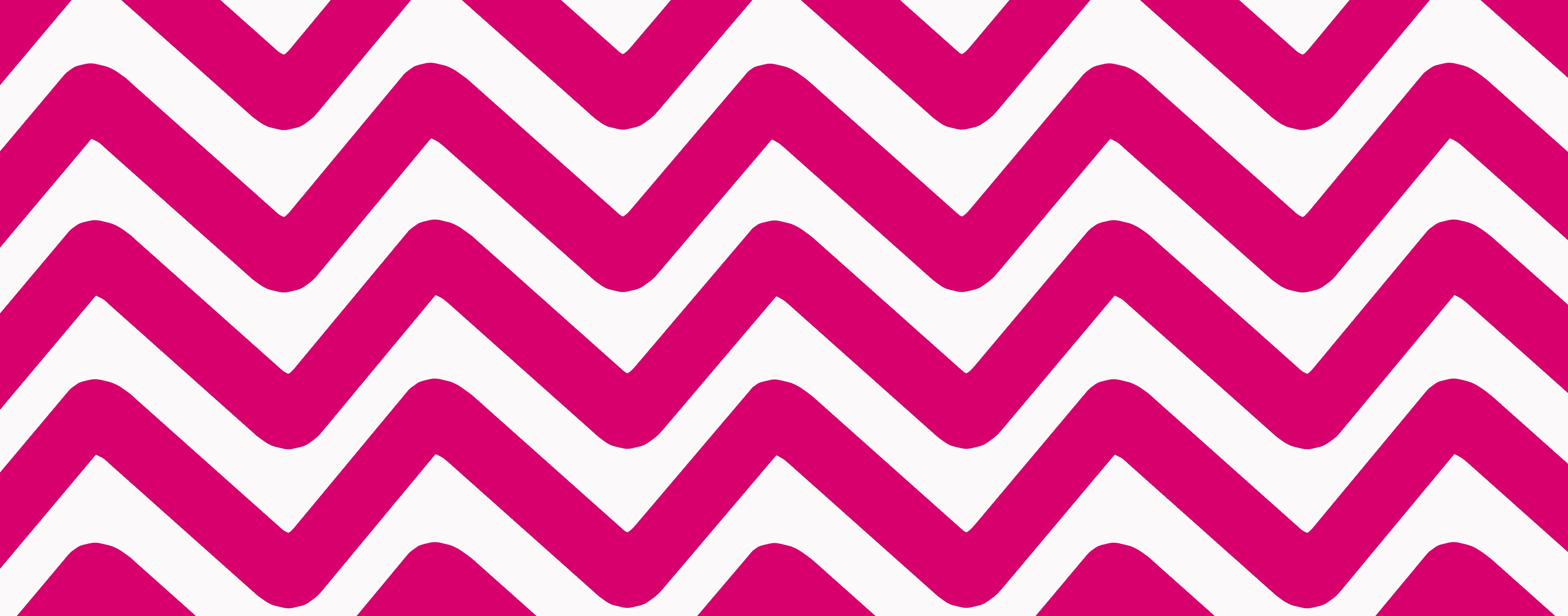 Magenta Chevron Decorative Metal Bucket