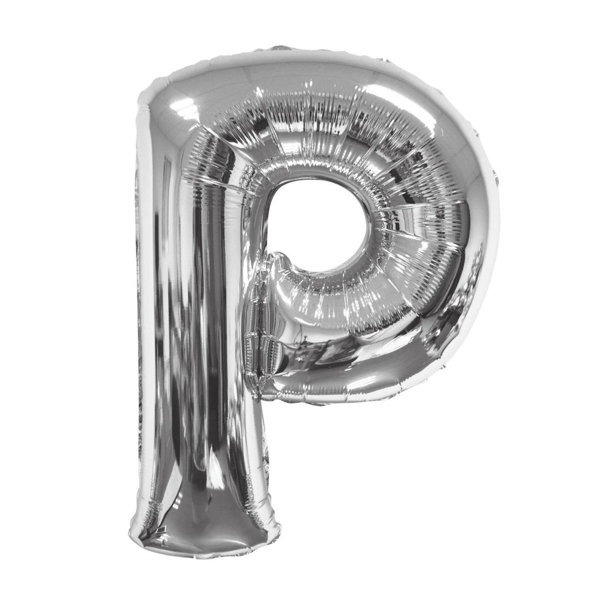 34" Letter P Silver Mylar Balloon