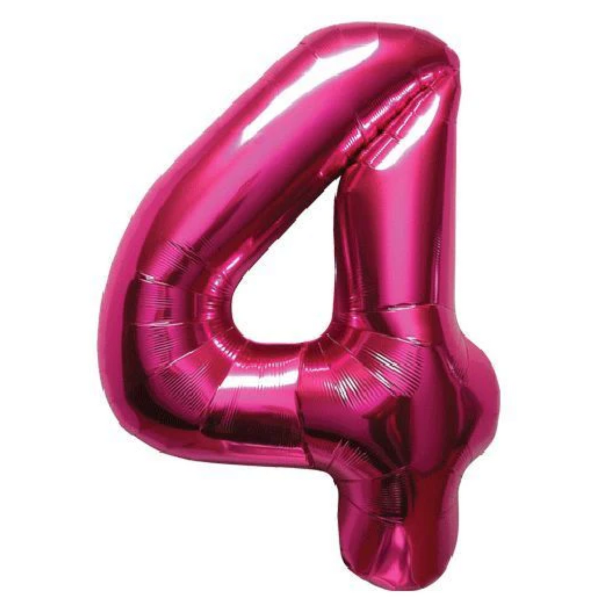 34" Number 4 Pink Mylar Balloon