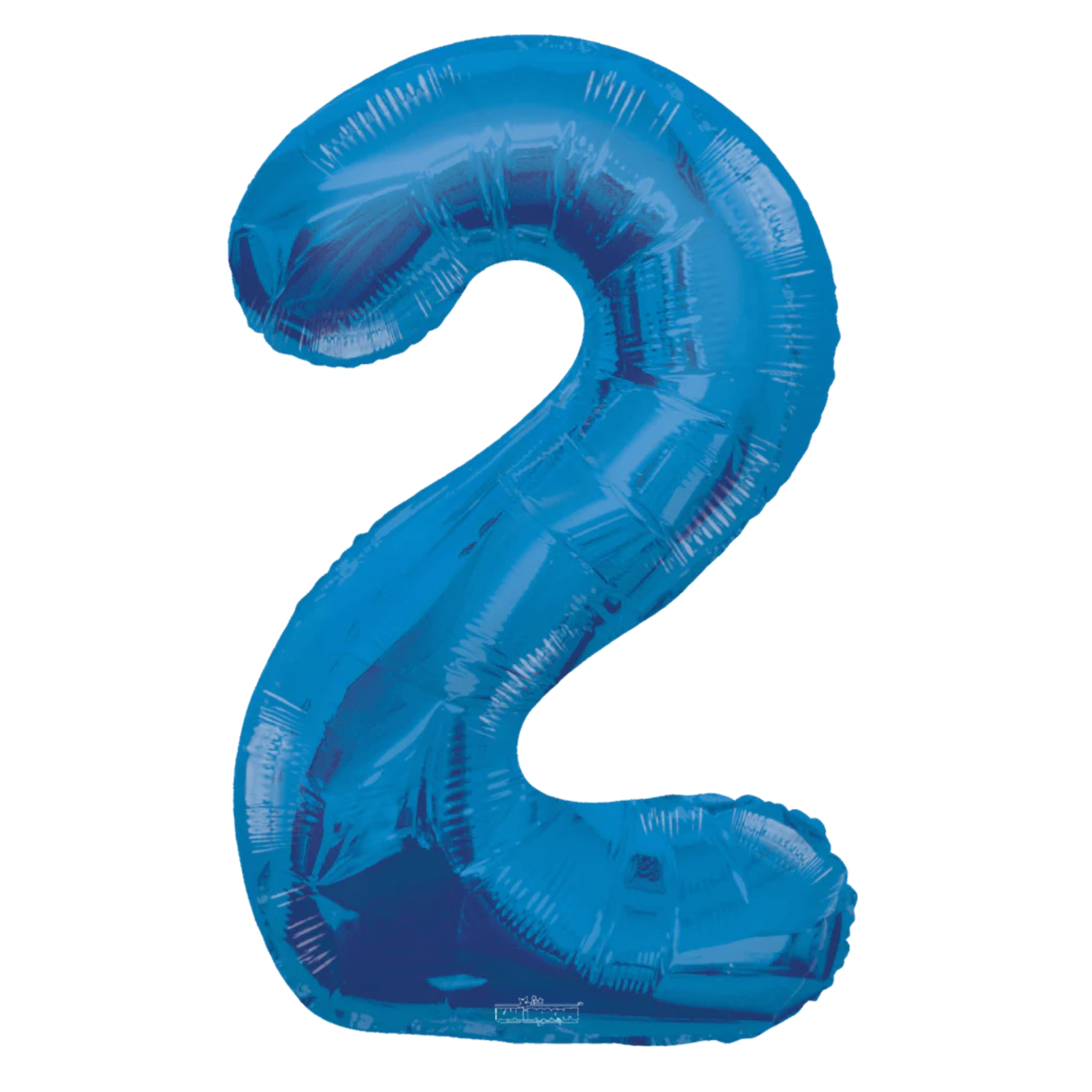 34" Number 2 Blue Mylar Balloon